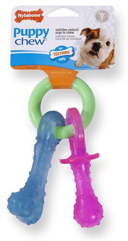 Nylabone durable pup bijtring speen / bot puppyspeelgoed