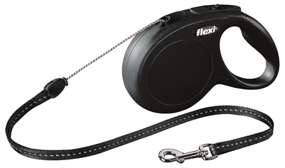 Flexi rollijn classic cord zwart