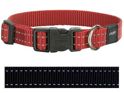 Rogz for Dogs Snake Hondenhalsband Verstelbaar Zwart 40 x 1,6 cm