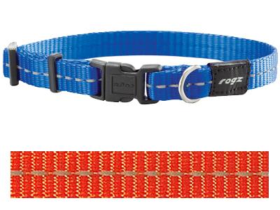 Rogz for Dogs Nitelife Hondenhalsband Verstelbaar Oranje 32 x 1,1 cm