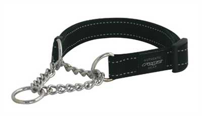 Rogz for Dogs  Lumberjack Choker Verstelbaar Zwart 73 x 2,5 cm