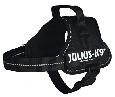 Julius k9 powerharnas / tuig voor labels zwart