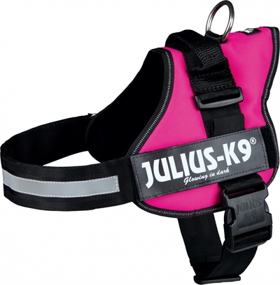 Julius k9 powerharnas / tuig voor labels fuchsia