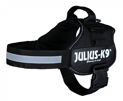 Julius k9 powerharnas / tuig voor labels zwart