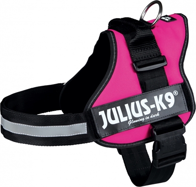 Julius k9 powerharnas / tuig voor labels fuchsia