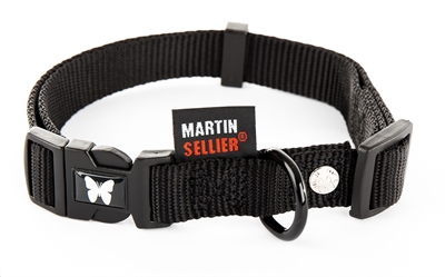 Martin sellier halsband nylon zwart verstelbaar  30-45CM