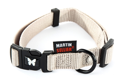 Martin sellier halsband nylon grijs verstelbaar 30-45CM