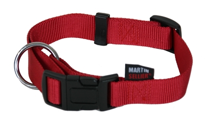 Martin sellier halsband basic nylon rood 30-45CM