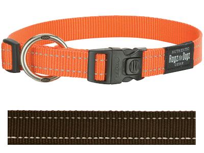 Rogz for Dogs Fanbelt Hondenhalsband Verstelbaar Bruin 56 x 2 cm