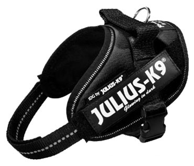 Julius K9 Power-Harnas/Tuig Nylon Zwart 53 x 2 cm