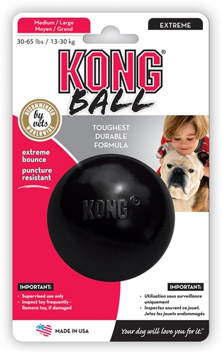 Kong xtreme rubber bal zwart