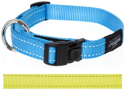 Rogz for Dogs Fanbelt Hondenhalsband Verstelbaar Geel 56 x 2 cm