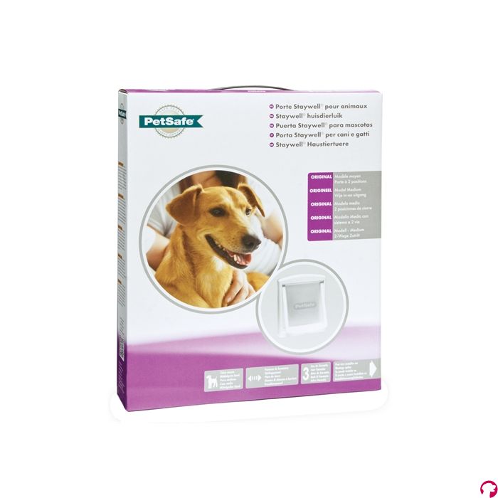 Petsafe hondenluikje medium wit/transparant