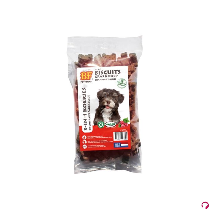 Biofood 3 in 1 hondenkoekjes met cranberry mini