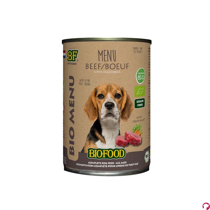 Biofood organic hond rund menu blik