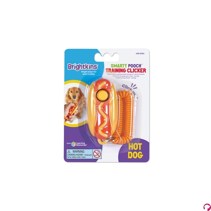Brightkins smarty pooch training clicker hotdog