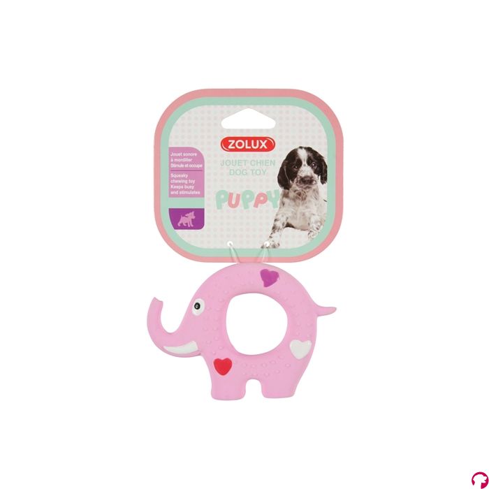Zolux puppyspeelgoed latex olifant roze