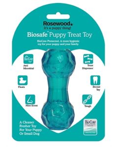Biosafe puppy snack dumbell blauw