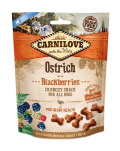 Carnilove crunchy snack struisvogel / zwarte bes