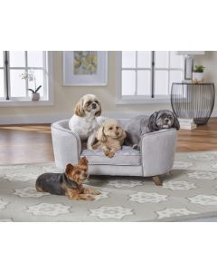 Enchanted hondenmand / sofa quicksilver zilverkleurig