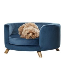 Enchanted hondenmand / sofa rosie peacock blauw