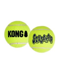 Kong squeakair tennisbal geel met piep