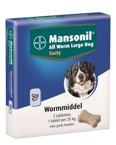 Mansonil grote hond all worm tasty tabletten