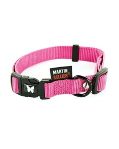 Martin halsband nylon roze verstelbaar