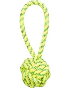Trixie aquatoy touw met bal drijvend polyester geel / groen