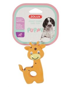 Zolux puppyspeelgoed latex giraffe oranje